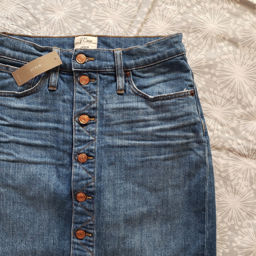 J Crew Denim Pencil Skirt